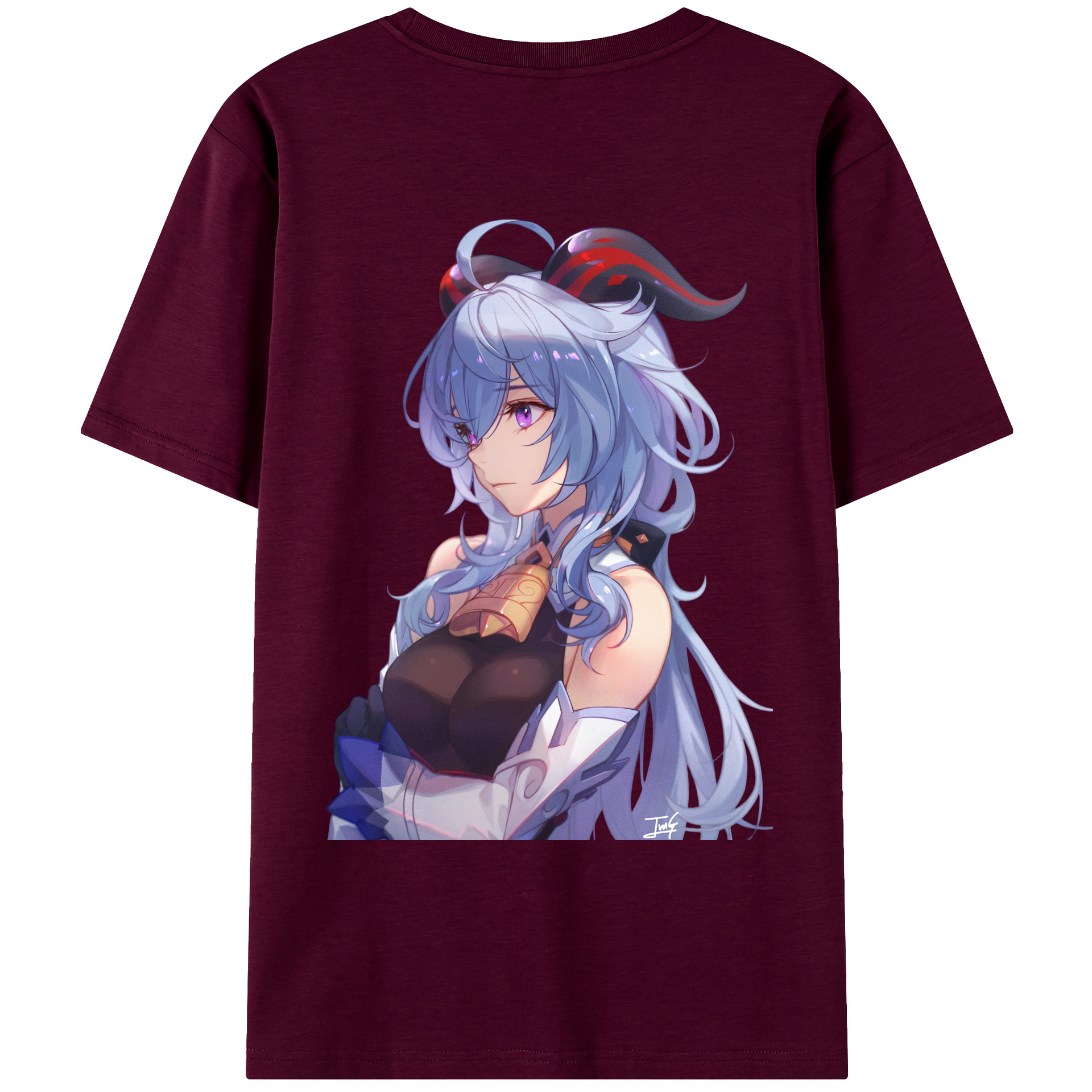 げんし神 甘雨 かんう genshin Ganyu レディース半袖Tシャツ(バックプリント)